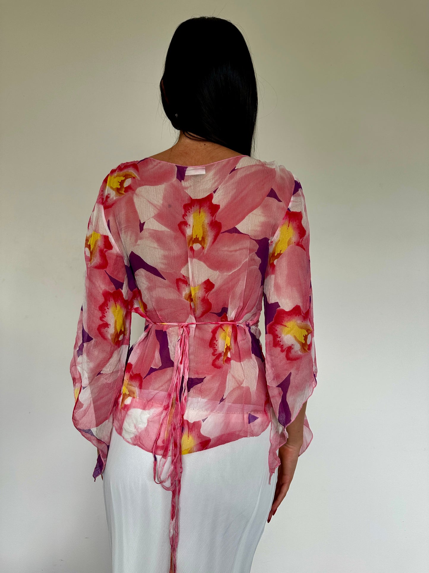 3/4 Sleeve Floral Blouse